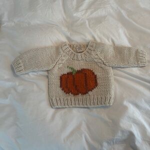 Pumpkin Knit Baby Sweater